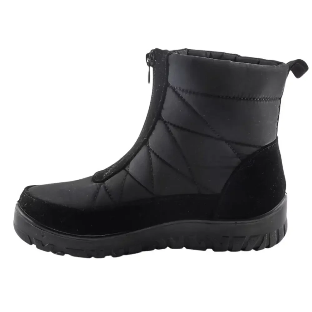 Flexus Spring Step Womens Lake Effect Snow Boots US 5.5-6 Black Waterproof NIB